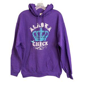 Alaska Chick Purple Hoodie Medium